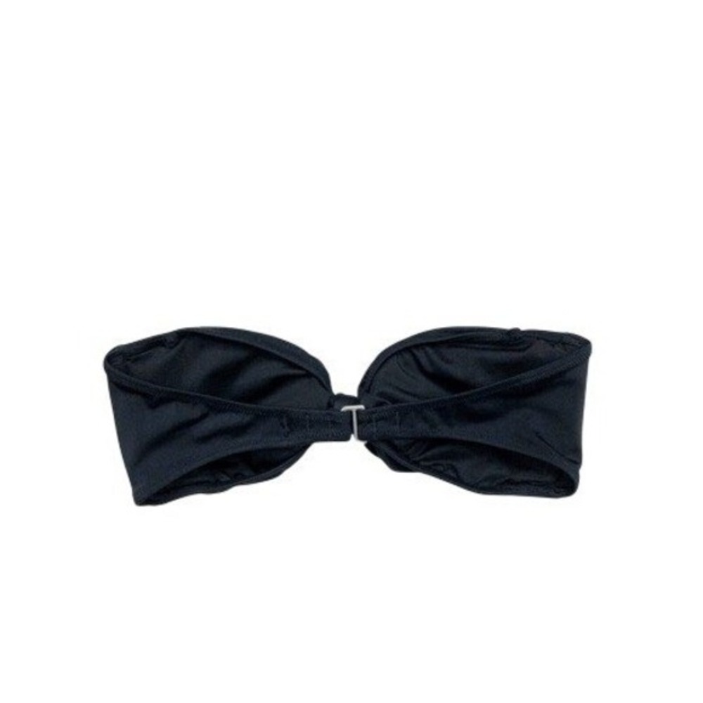 Victoria's Secret Swim Black Tie Front Strapless Bikini Top Size Small - Picture 2 of 4